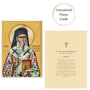 Placement Carte de prière St. Nektarios d'Aegina