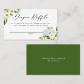 Placement Carte de rabat de Baby shower Citrouille bleu mign (Devant / Derrière)