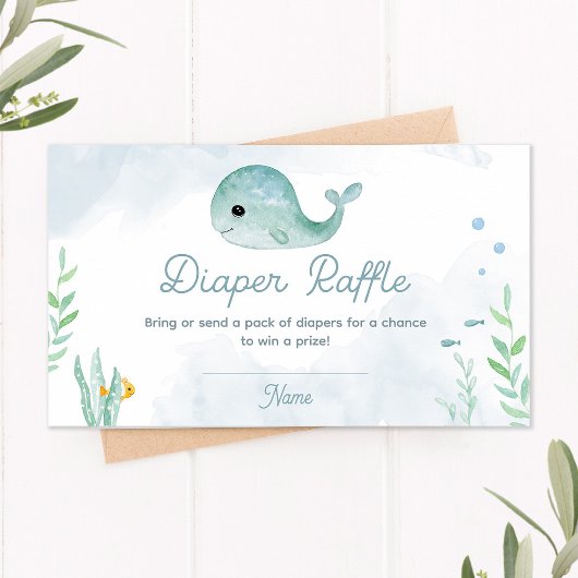 Placement Carte de rabat pour Baby shower de baleine pour bé