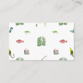Placement Carte de rabat pour le petit pêcheur Baby shower (Dos)