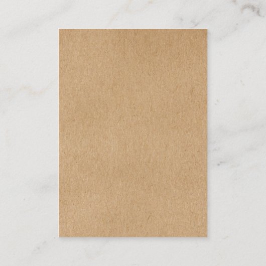 Placement Carte de réception Rustique Mariage de script Merc (Dos)