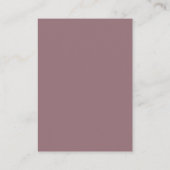 Placement Carte de remerciement de mariage Mauve Script (Dos)