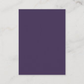 Placement Carte de remerciement de mariage Purple Script (Dos)