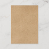 Placement Carte de remerciement de réception de mariage Rust (Dos)