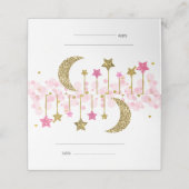 Placement Carte de remerciements à scintille rose or (Extérieur déplié)