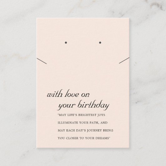 PLACEMENT CARTE DE REMORQUAGE DU CADEAU D'ANNIVERSAIRE ROSE  (Devant)