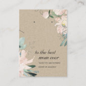 PLACEMENT CARTE DE REMORQUAGE FLORALE MOM KRAFT BLUSH (Devant)