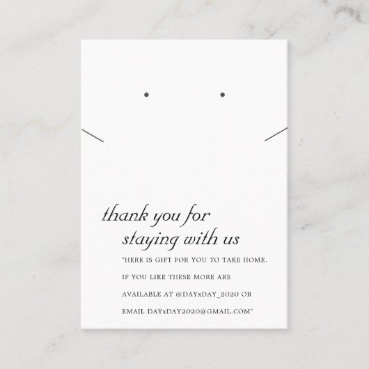 PLACEMENT CARTE DE REMORQUE EN MERCI NOIR ET BLANC (Devant)