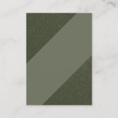 Placement Carte de Repas Plat Vert Mousse Moderne (Devant)