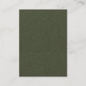 Placement Carte de Repas Plate Texturée Vert Moussu (Devant)