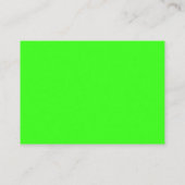 Placement Carte de Repas Plate Vert Néon – Personnalisable (Dos)