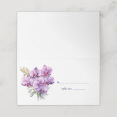 Placement Carte de Repérage de Table Invité Orchidée Violett (Extérieur déplié)