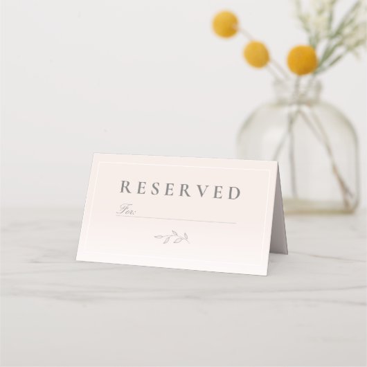 Placement Carte de réservation avec message de remerciement (Devant)