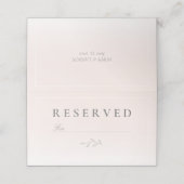 Placement Carte de réservation avec message de remerciement (Extérieur déplié)