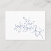 Placement Carte de réservation de mariage avec fleur de perv (Dos)
