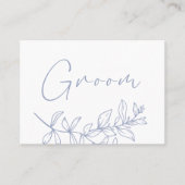 Placement Carte de réservation de mariage avec fleur de perv (Devant)