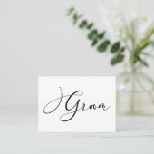 Placement Carte de réservation de mariage simple moderne noi (Debout devant)