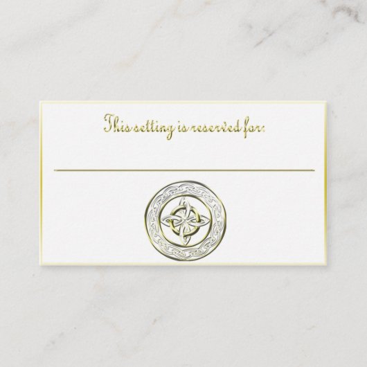 Placement Carte de réservation de table Celtic Knot (Devant)