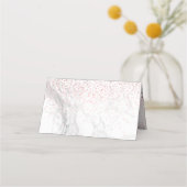 Placement Carte de réservation en marbre et rose gold faux d (Dos)