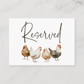 Placement Carte de réservation pour invité de mariage à la f (Devant)
