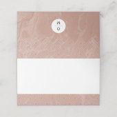 Placement Carte de Rose neutre en marbre rose (Extérieur déplié)