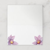 Placement Carte de séjour orchidée fleurs. Floral mariage Ha (Extérieur déplié)