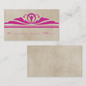 Placement Carte de séjour Rose Elegant Déco (Devant / Derrière)