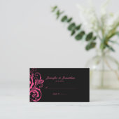 Placement Carte de siège à chic rose et noir chaud (Debout devant)