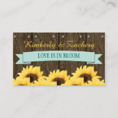 PLACEMENT CARTE DE SIÈGE AQUA RUSTIC SUNFLOWER (Dos)