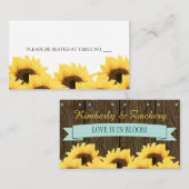PLACEMENT CARTE DE SIÈGE AQUA RUSTIC SUNFLOWER (Devant / Derrière)