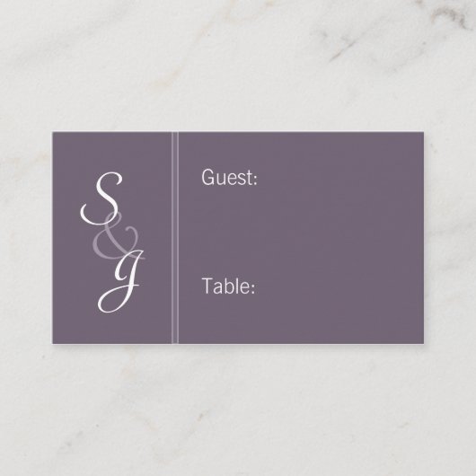 Placement Carte de siège - aubergine (Devant)
