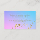 Placement Carte de siège Bat mitzvah de musique (Dos)