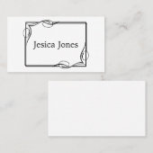 Placement Carte de siège classique avec nom d'hôte. (Devant / Derrière)