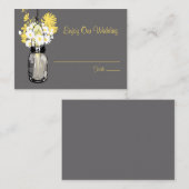 Placement Carte de siège d'escorte Fleurs sauvages & Mason J (Devant / Derrière)