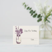 Placement Carte de siège d'escorte Fleurs sauvages & Mason J (Debout devant)