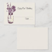 Placement Carte de siège d'escorte Fleurs sauvages & Mason J (Devant / Derrière)