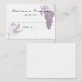 Placement Carte de siège du client (Devant / Derrière)