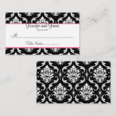 Placement Carte de siège élégante Mariage damassé Table (Devant / Derrière)