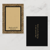 Placement Carte de siège Empreinte de léopard (Devant / Derrière)