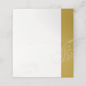 Placement Carte de siège en or, Collection Mariage Caroline (Extérieur déplié)