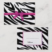 Placement Carte de siège en ruban zébrée et en ruban rose (Devant / Derrière)