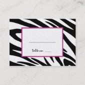 Placement Carte de siège en ruban zébrée et en ruban rose (Dos)