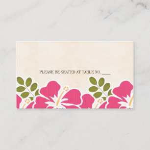 PLACEMENT CARTE DE SIÈGE FUCHSIA HIBISCUS HAWAIIAN
