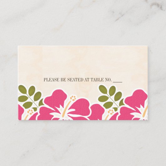 PLACEMENT CARTE DE SIÈGE FUCHSIA HIBISCUS HAWAIIAN (Devant)