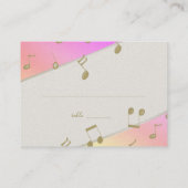 Placement Carte de siège Love Song (Dos)