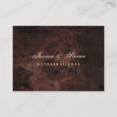 Placement Carte de siège mariage - Brown gothique Halloween  (Dos)