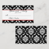 Placement Carte de siège Mariage damassé élégante (Devant / Derrière)