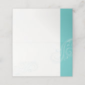 Placement Carte de siège Turquoise, Caroline Mariage (Extérieur déplié)