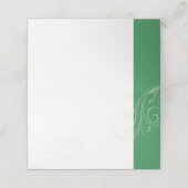 Placement Carte de siège verte, Collection Mariage Caroline (Extérieur déplié)