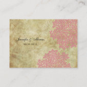 Placement Carte de siège Vintage rose (Dos)